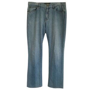 LRL Lauren Jeans Co Ralph Womens 14 Classic Straight Denim Jeans Light Wash